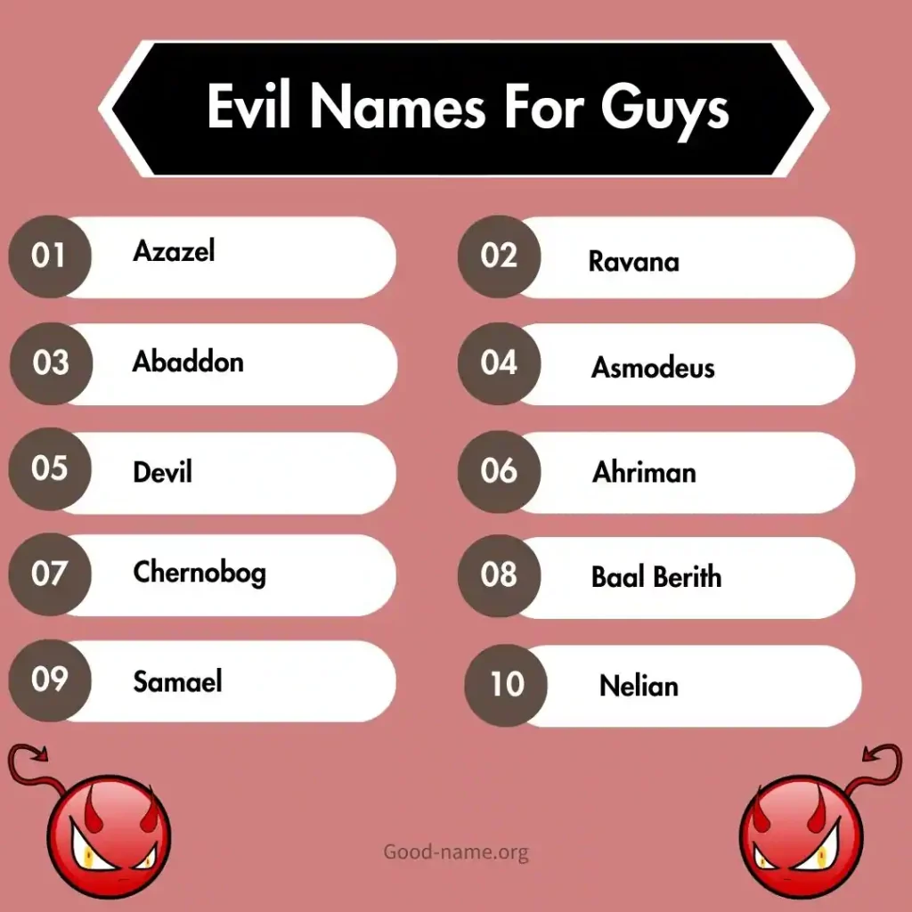 Evil Names For Guys