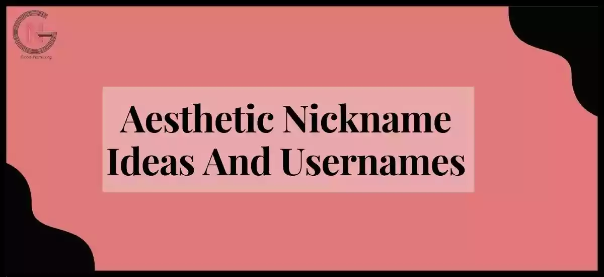 Aesthetic Nickname Ideas