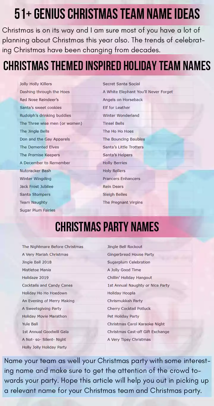 christmas team names