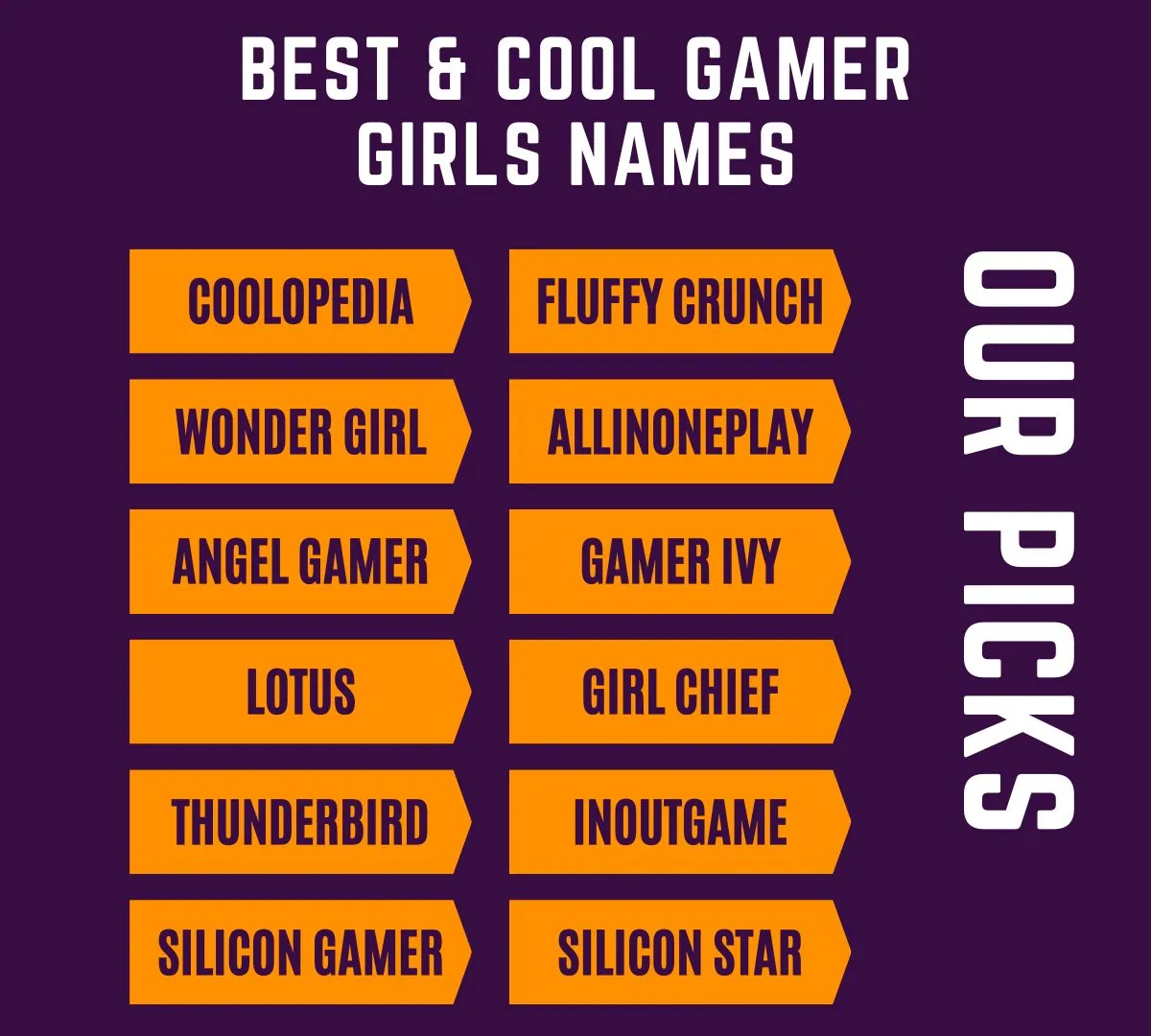 Gamer Girl Names
