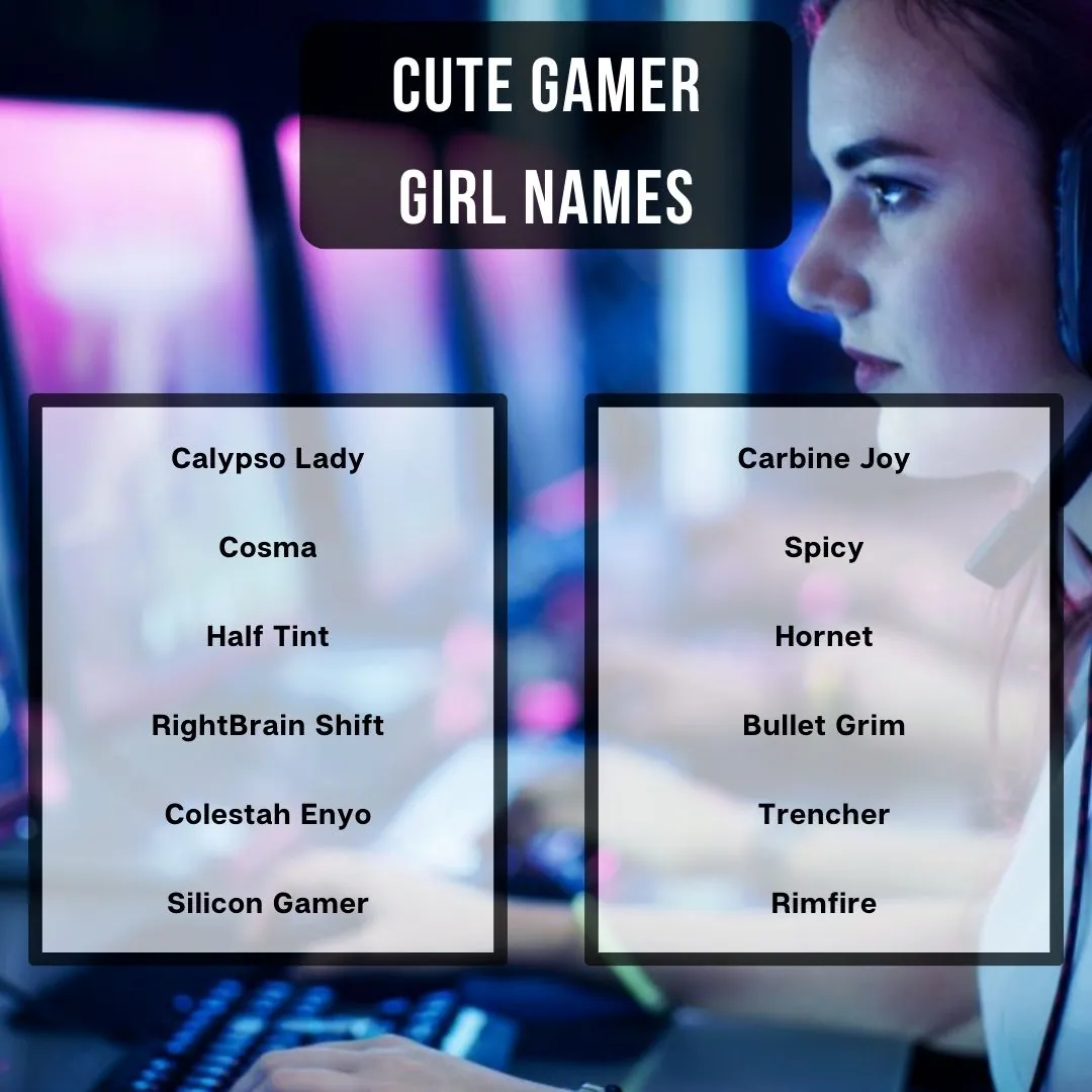 gamer girl names