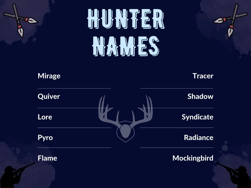 hunter names ideas