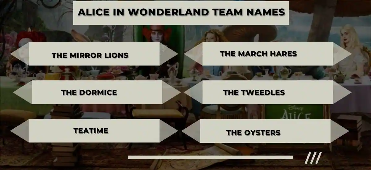 Looking For Outstanding Names For Alice In Wonderland Team? Here Those Are!