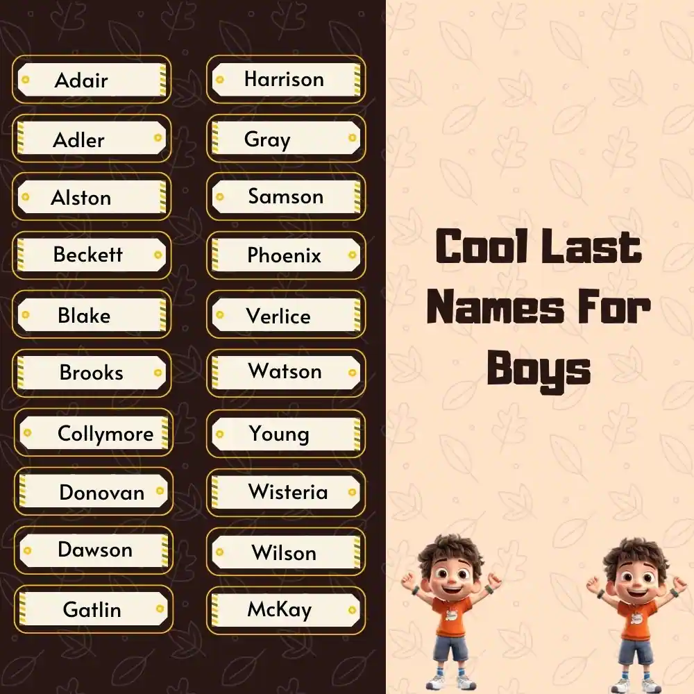 Cool Last Names For Boys