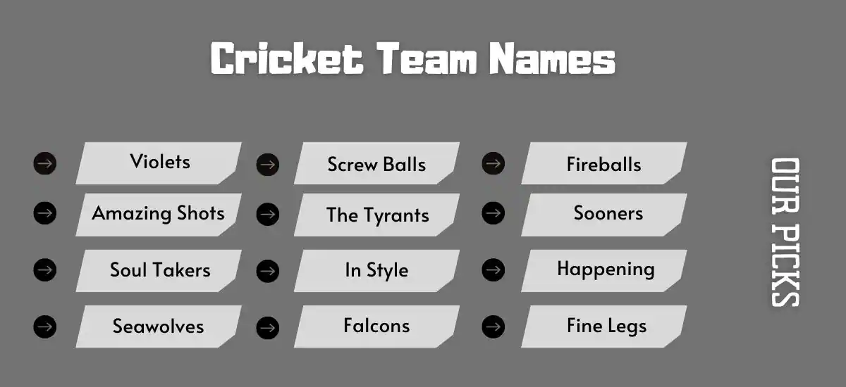 Cricket Team Names