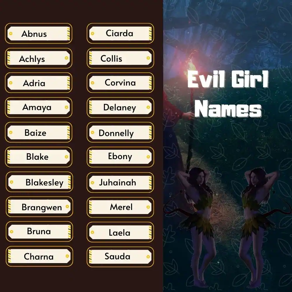 Evil Female Names 