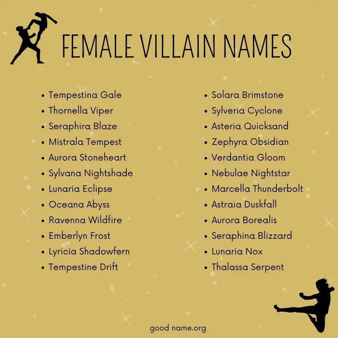 Female Villain Names